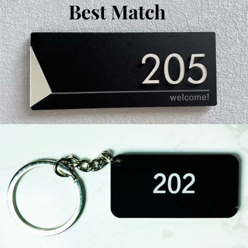 ELMAS Acrylic Modern Door Plate Customize House Number - Al Masam Stationery LLC