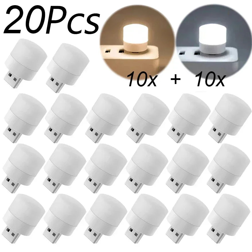 ELMAS Mini USB Night Light Warm White Eye Protection Bulb - Al Masam Stationery LLC