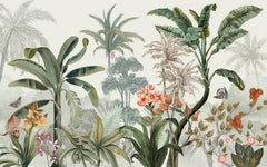 ELMAS Custom French Retro Rainforest Wallpaper Mural - Al Masam Stationery LLC