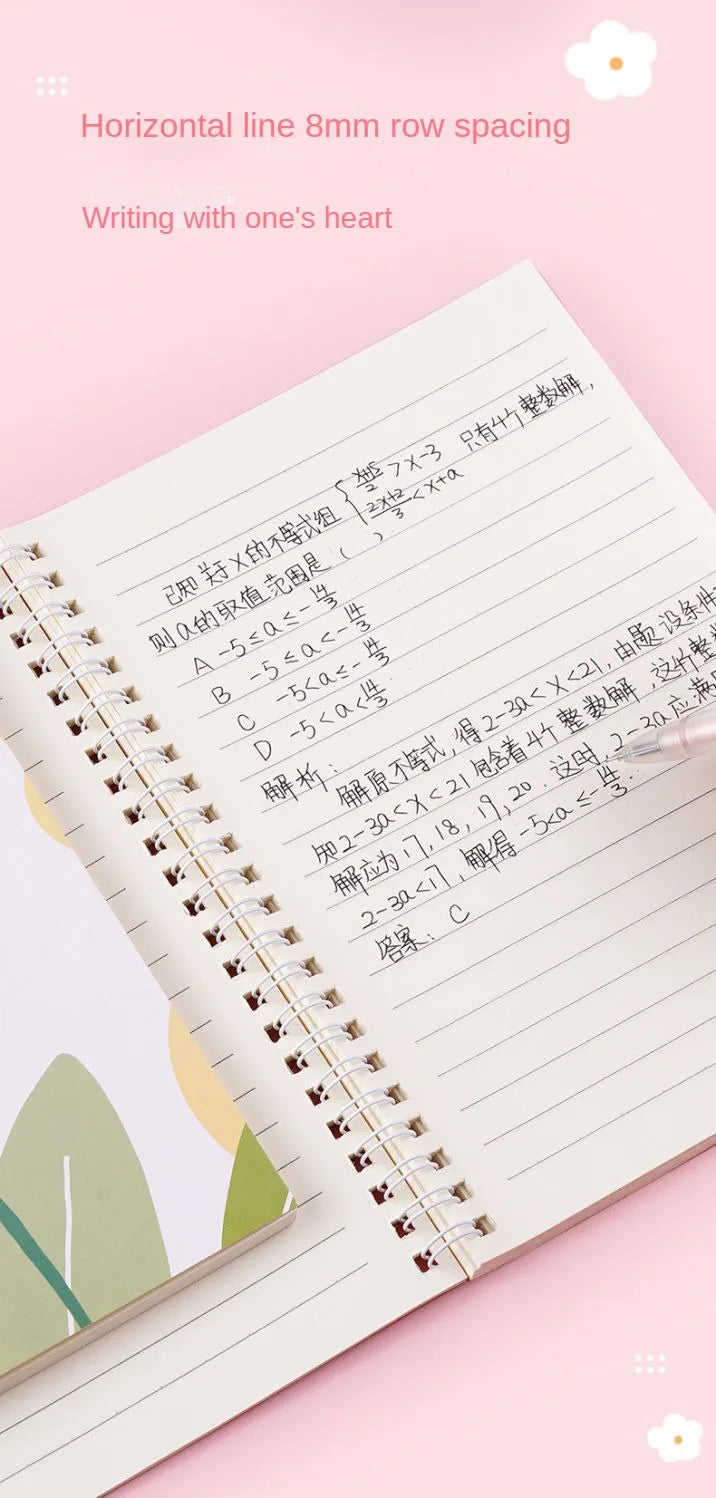 ELMAS Cute A5 Coil Notebook for Stylish Students - Al Masam Stationery LLC