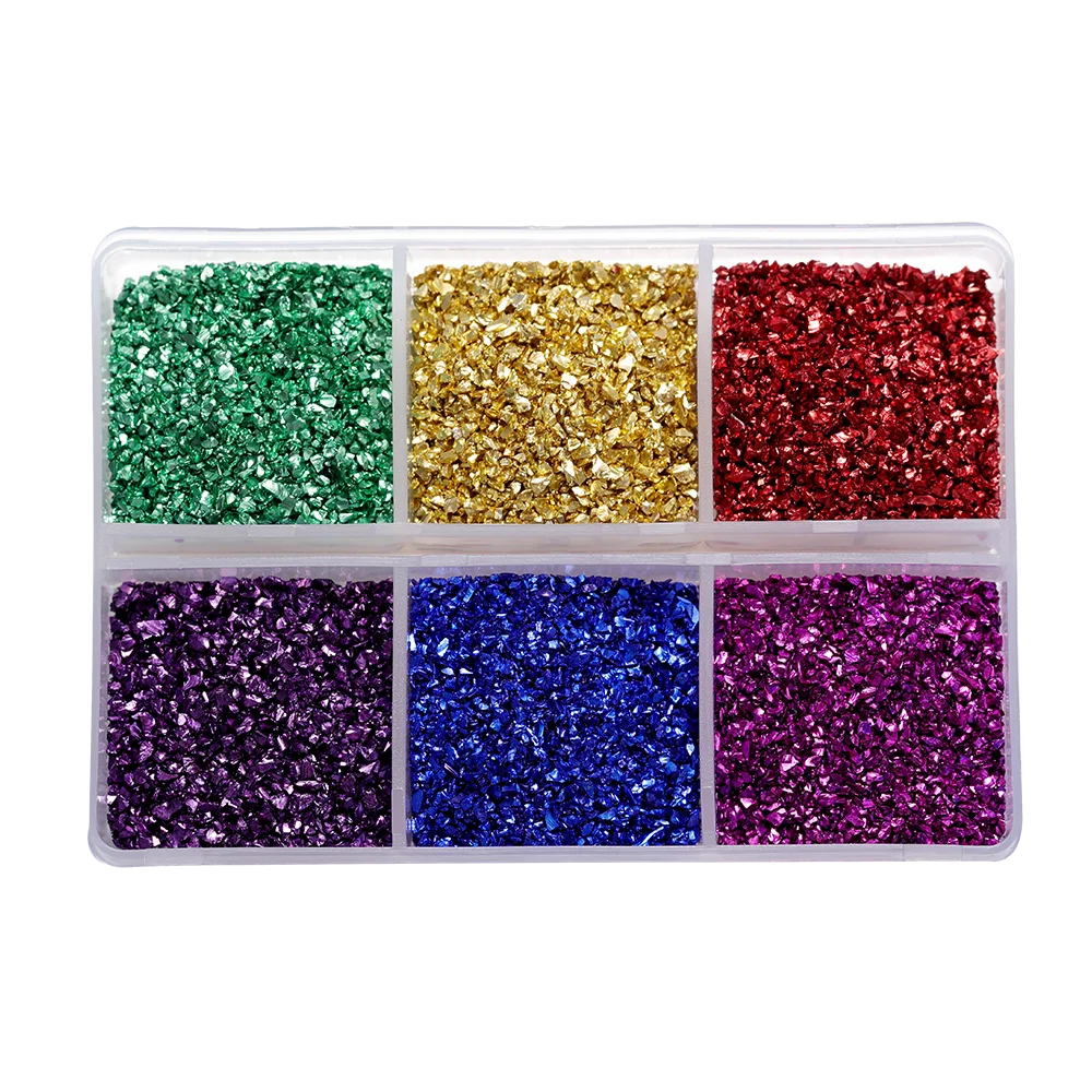 ELMAS Crushed Glass Stones for DIY Resin Crafts & Nail Art - Al Masam Stationery LLC