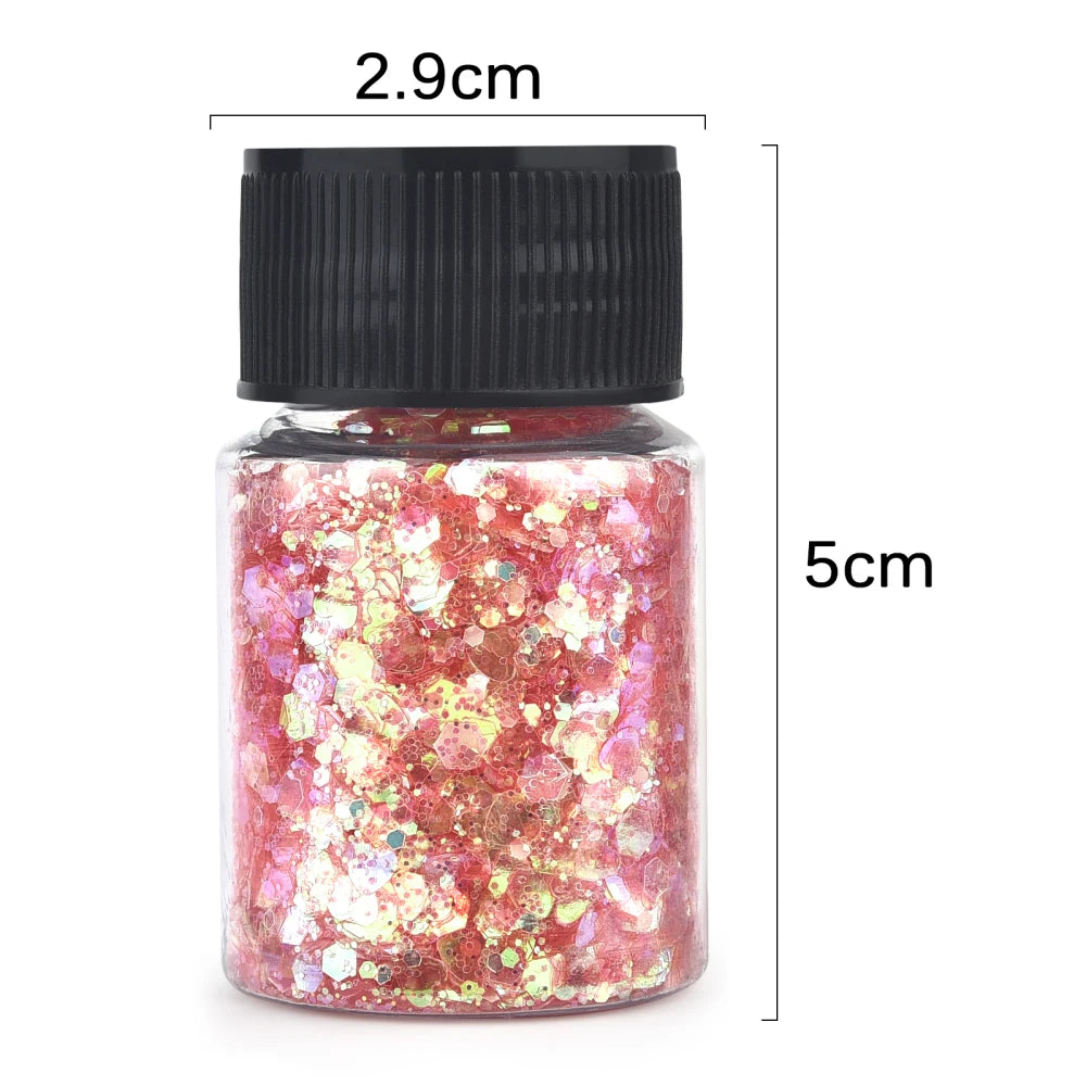 ELMAS Glow-in-the-Dark Glittering Hexagon Resin Pigment - Al Masam Stationery LLC