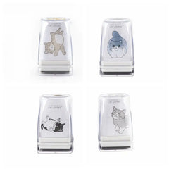 Animal Pattern Cat Decoration Stamp DIY Craft Junk Journal Pet Cat Stamp Kawaii Stationery Cat Figure Seal