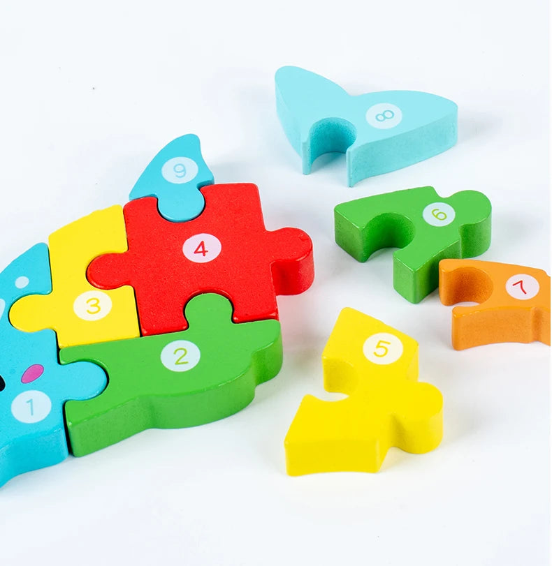 ELMAS Montessori Wooden Toddler Puzzles for Kids - Al Masam Stationery LLC