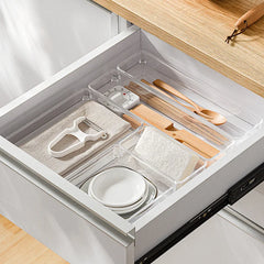 ELMAS Clear Acrylic Makeup Layered Storage Box for Desk - Al Masam Stationery LLC