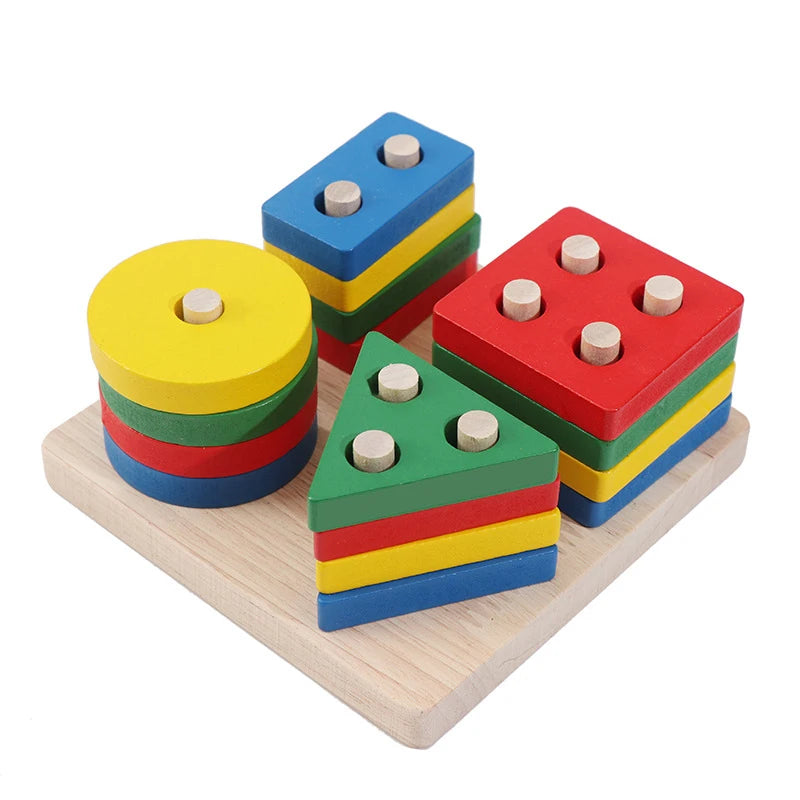 ELMAS Wooden Puzzle Montessori Toys for 1-3 Years Kids - Al Masam Stationery LLC