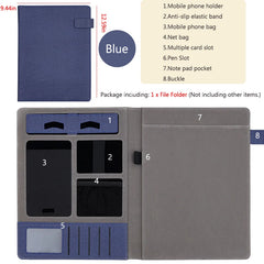 ELMAS A4 Executive Leather Padfolio Organizer Folder