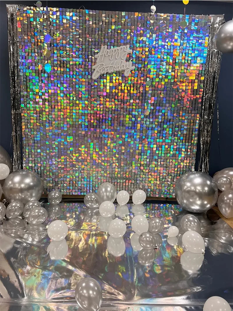 ELMAS 12/18Pcs Shimmer Sequin Wall Backdrop Decor - Al Masam Stationery LLC