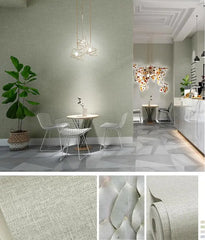 ELMAS Japanese Linen Solid Gray Wallpaper for Living Room - Al Masam Stationery LLC