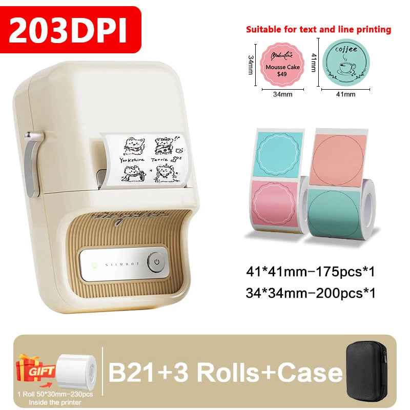 ELMAS Wireless Mini Thermal Label Printer for Home & DIY - Al Masam Stationery LLC