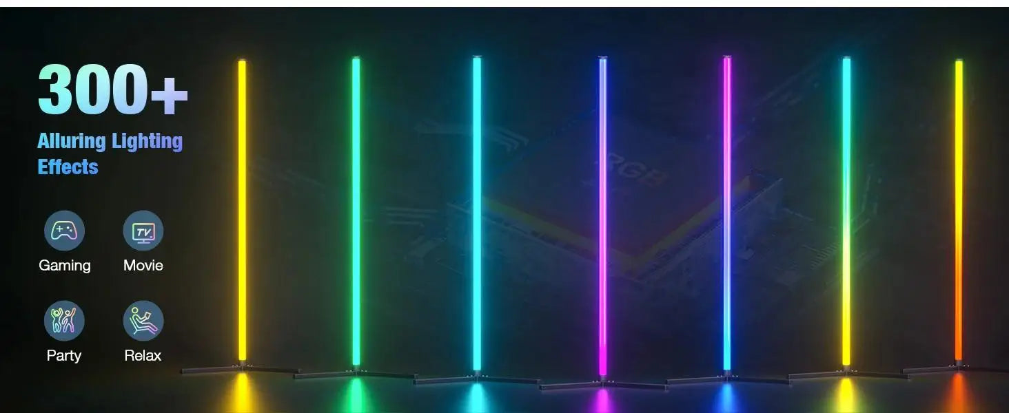 ELMAS Color-Changing Music Sync Floor Lamp 155CM - Al Masam Stationery LLC