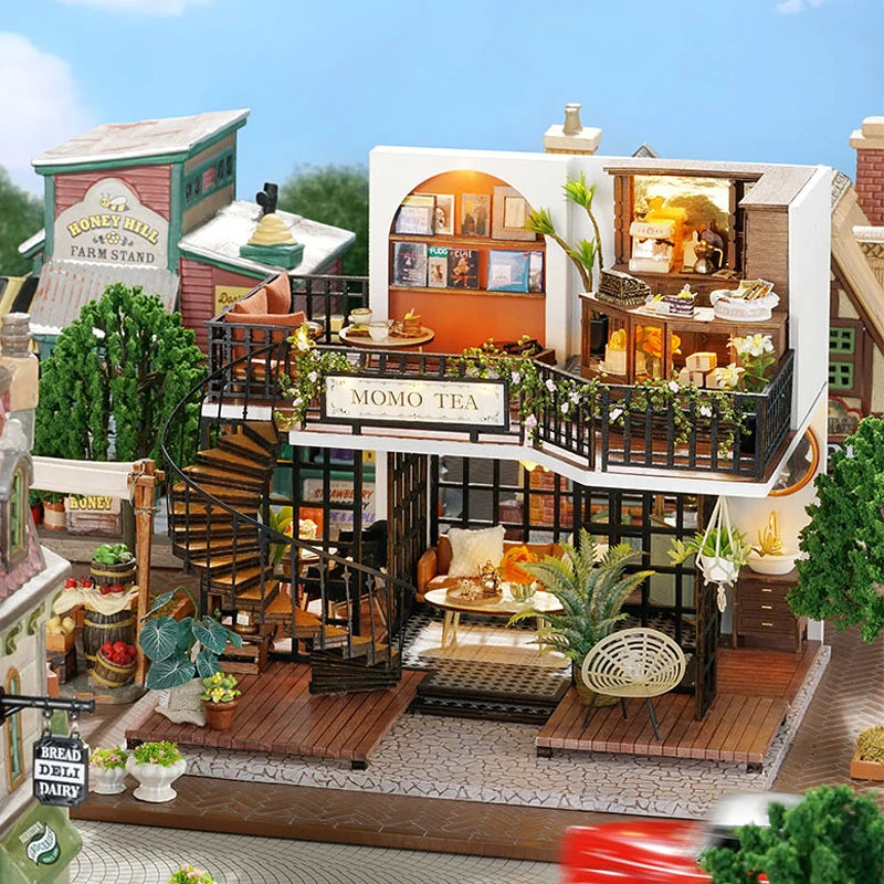 ELMAS Creative 3D Wooden Dollhouse Puzzle Kit - Al Masam Stationery LLC