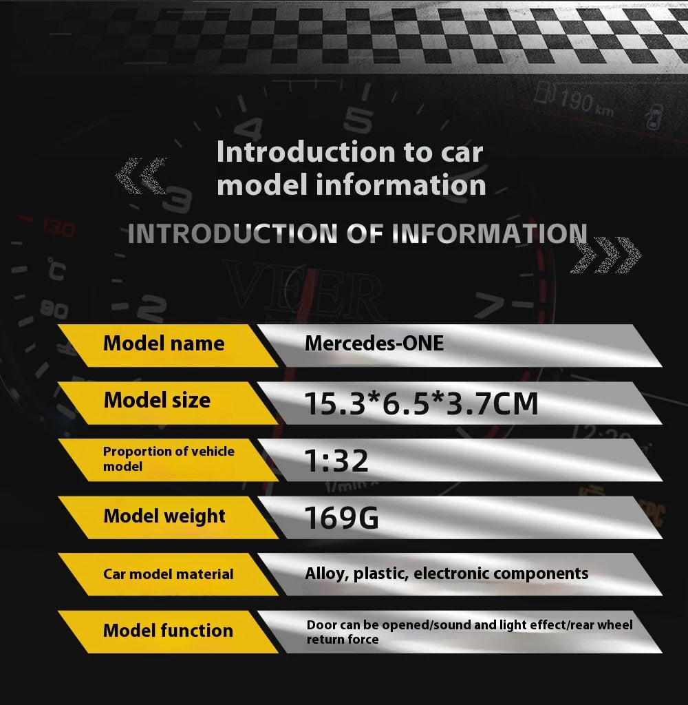 ELMAS 1:32 Mercedes Benz AMG ONE Die Cast Model Car - Al Masam Stationery LLC