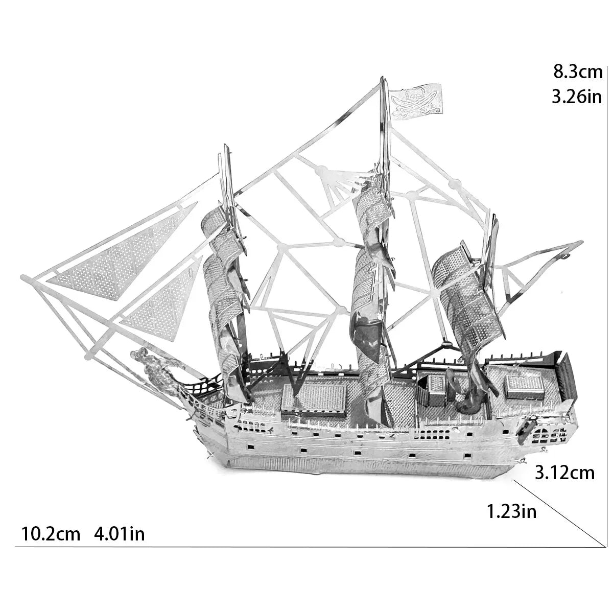 ELMAS Black Pearl Pirate Ship 3D Metal Puzzle Kits - Al Masam Stationery LLC