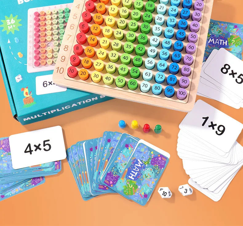 ELMAS - 99 Multiplication Board Game for Kids Learning - Al Masam Stationery LLC