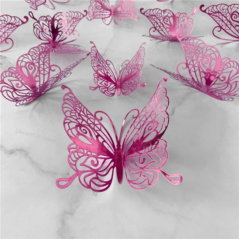 ELMAS 12Pcs 3D Butterfly Wall Stickers Home Decor Set - Al Masam Stationery LLC