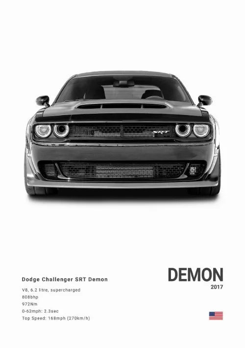ELMAS Dodge Challenger SRT Hellcat Redeye Canvas Art - Al Masam Stationery LLC
