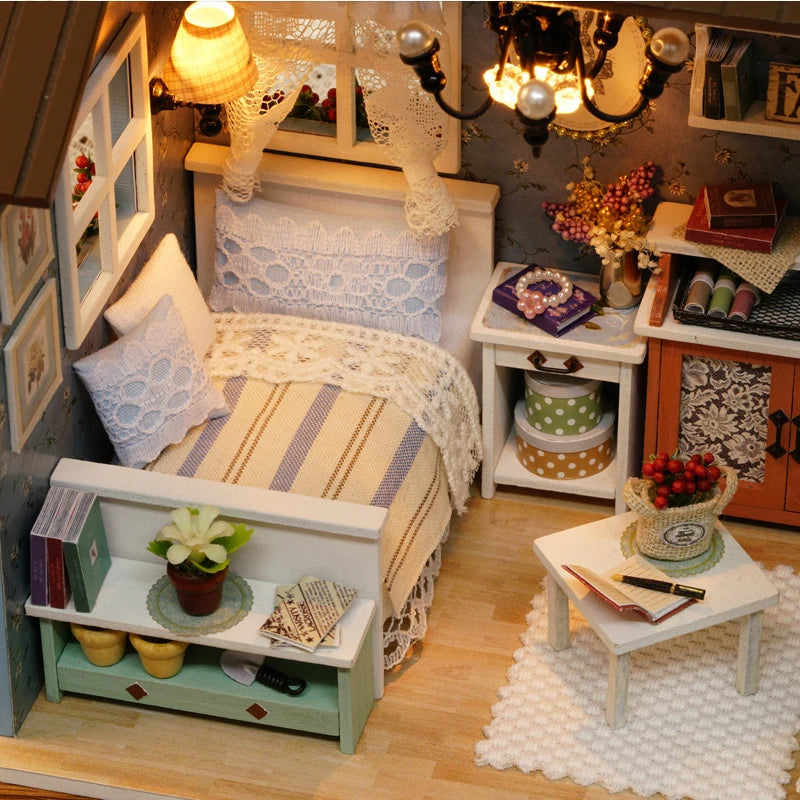 ELMAS Creative Miniature Dollhouse Kit with Furniture - Al Masam Stationery LLC