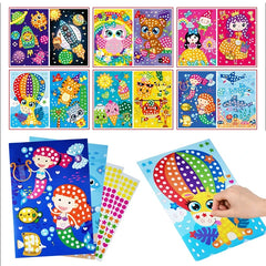 ELMAS 4 Sets Child Sticker Dot Mosaic Puzzle Games
