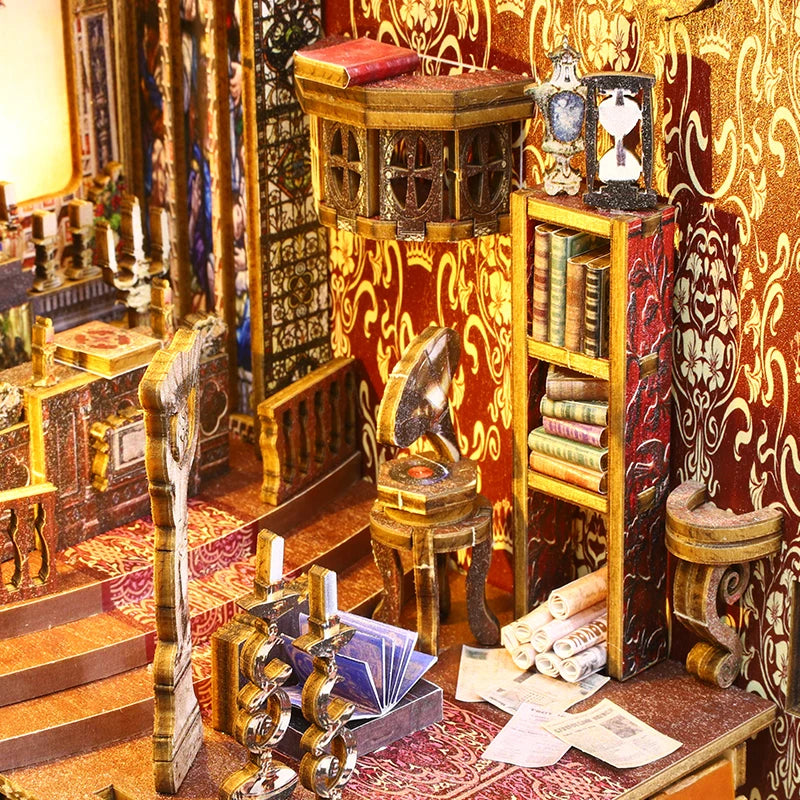 ELMAS Creative 3D Puzzle Dollhouse Bookshelf Set - Al Masam Stationery LLC