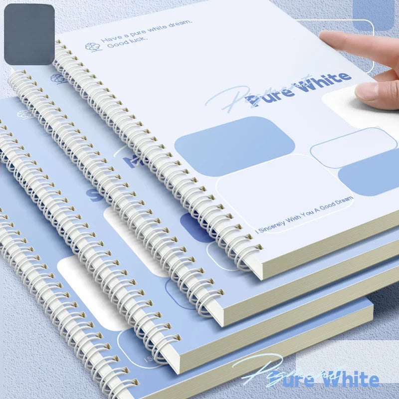 ELMAS A5 Coil Notebook Simple Blue Cute Notebook for Students - Al Masam Stationery LLC