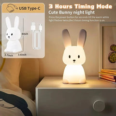 ELMAS Cute Rabbit Touch Sensor LED Night Light for Kids