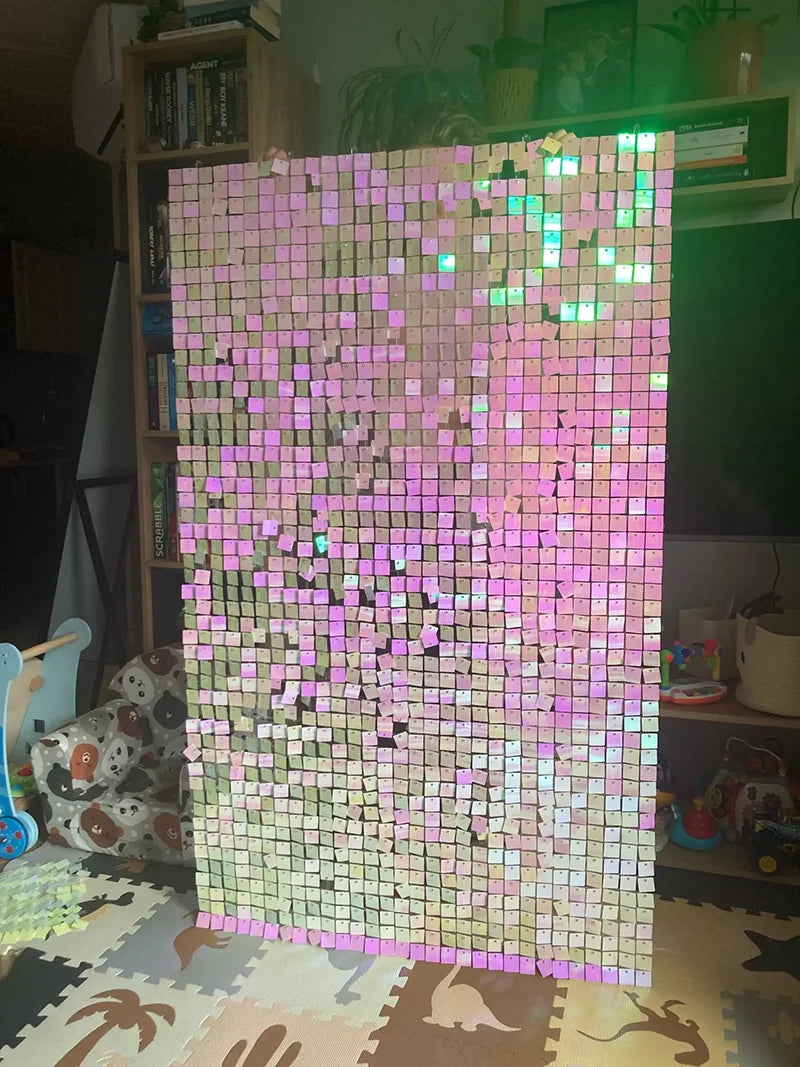 ELMAS Heart-Shaped Glitter Sequins Wall Panels 6/12/24Pc - Al Masam Stationery LLC