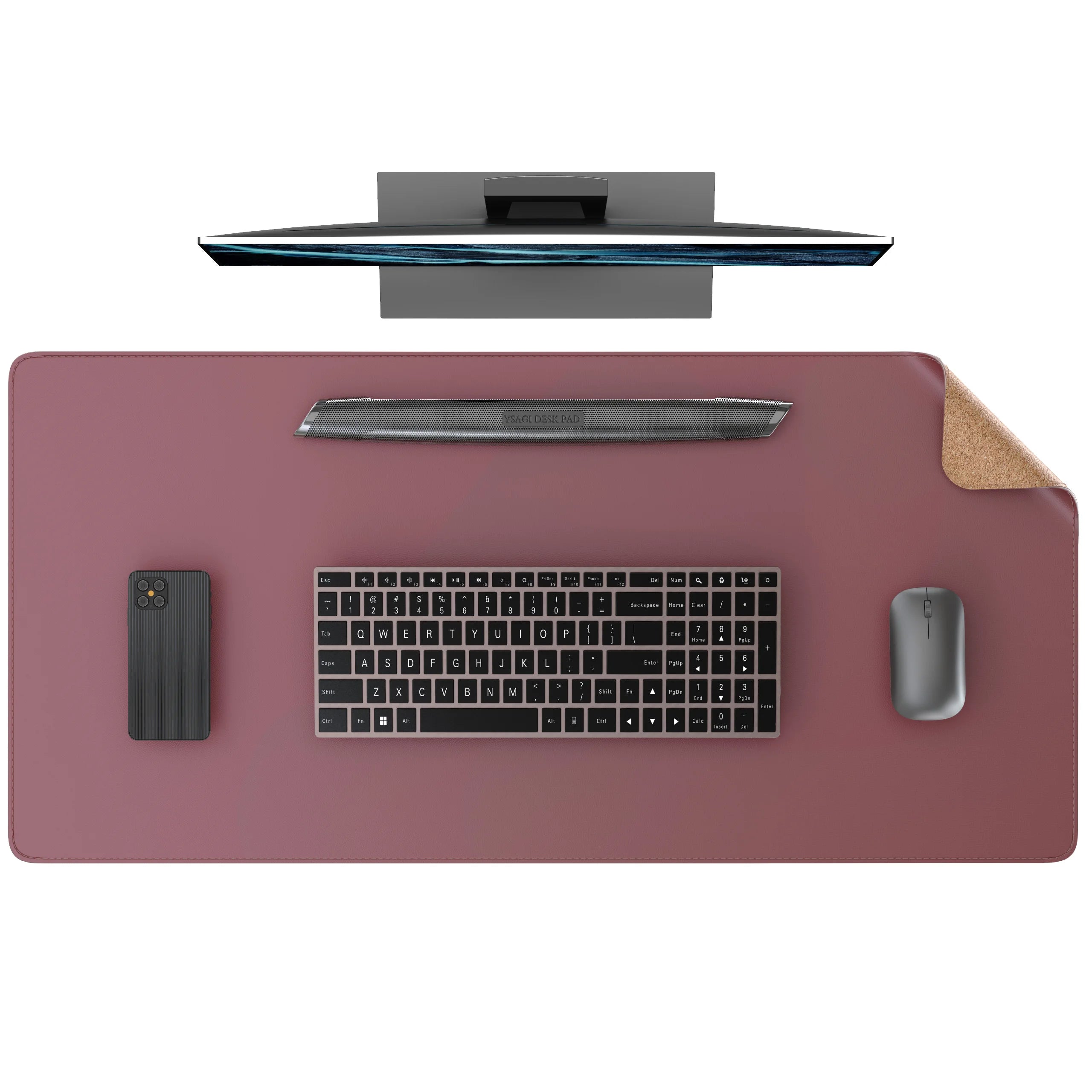 ELMAS Premium Dual-Sided Cork & Leather Mouse Pad - Al Masam Stationery LLC