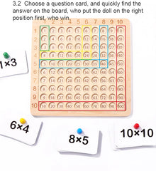 ELMAS - 99 Multiplication Board Game for Kids Learning