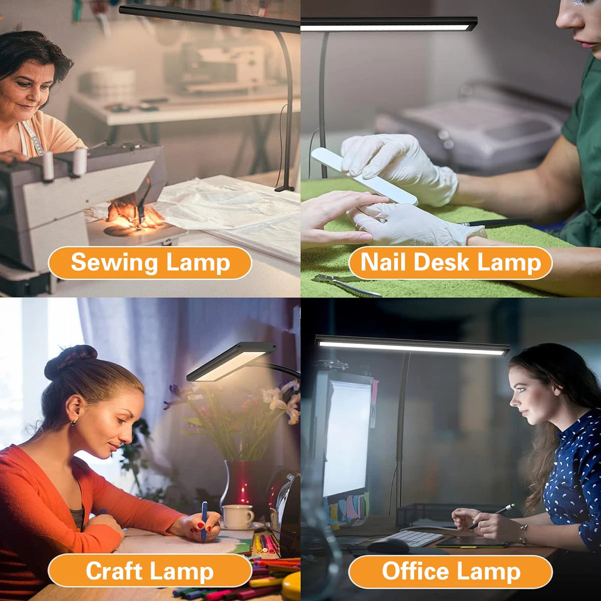 ELMAS Flexible LED Desk Lamp with Stepless Dimming & Eye Care - Al Masam Stationery LLC