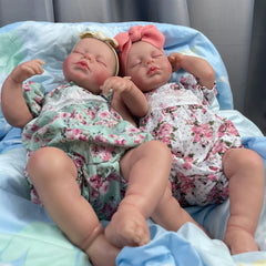 ELMAS Lifelike LouLou Twins 50CM Reborn Baby Dolls for Girls - Al Masam Stationery LLC