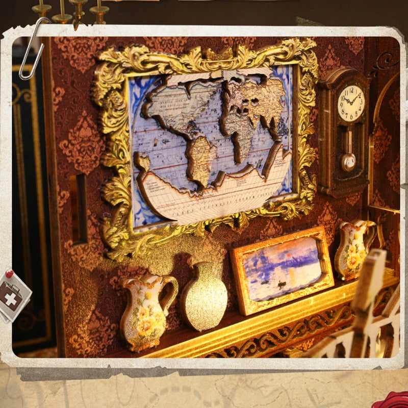 ELMAS Creative 3D Puzzle Dollhouse Bookshelf Set - Al Masam Stationery LLC