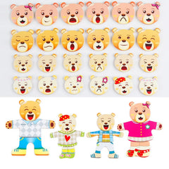 ELMAS Cartoon Change Clothes Wooden Puzzle Game for Kids - Al Masam Stationery LLC