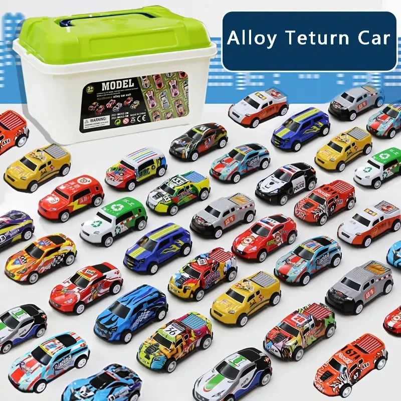 ELMAS New 50-10PCS Mini Alloy Car Set with Storage Box - Al Masam Stationery LLC