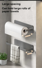 ELMAS Kitchen Paper Towel Holder Wall Mount Nail-Free Rack - Al Masam Stationery LLC