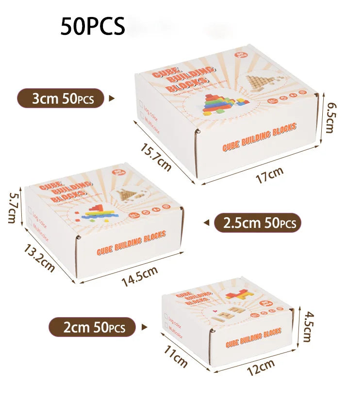 ELMAS Colorful Wooden Building Blocks for Kids - Al Masam Stationery LLC