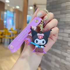 ELMAS Adorable Kuromi PVC Keychain - Kawaii Anime Accessory