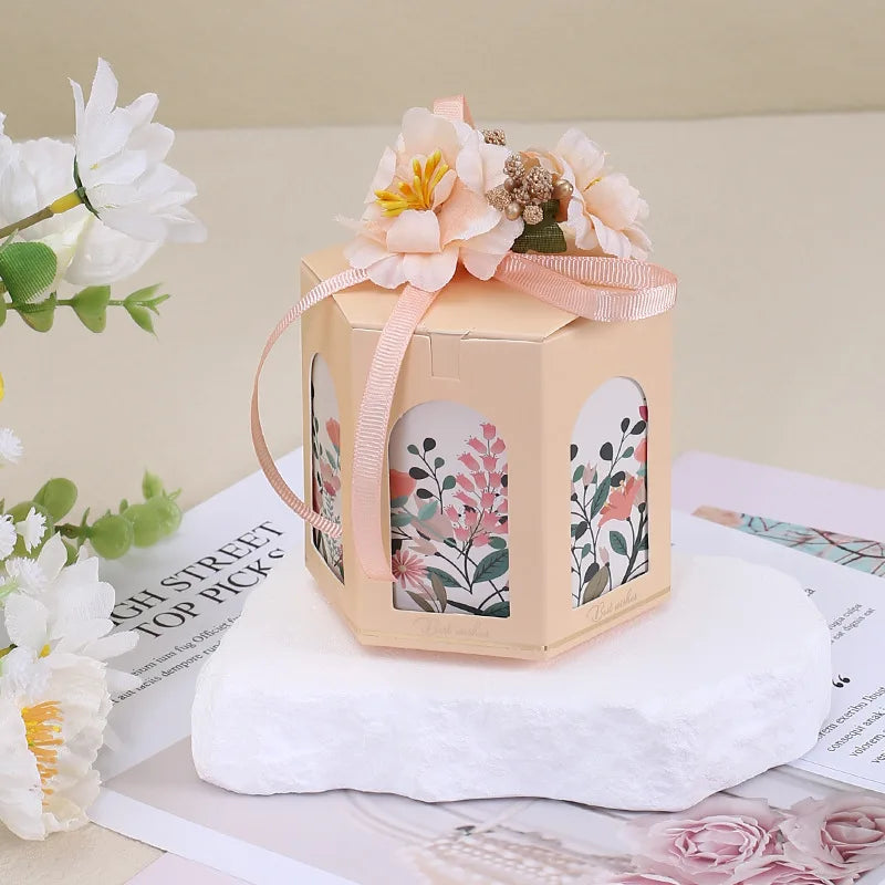ELMAS Hexagon Flower Candy Gift Boxes for Kids Parties - Al Masam Stationery LLC