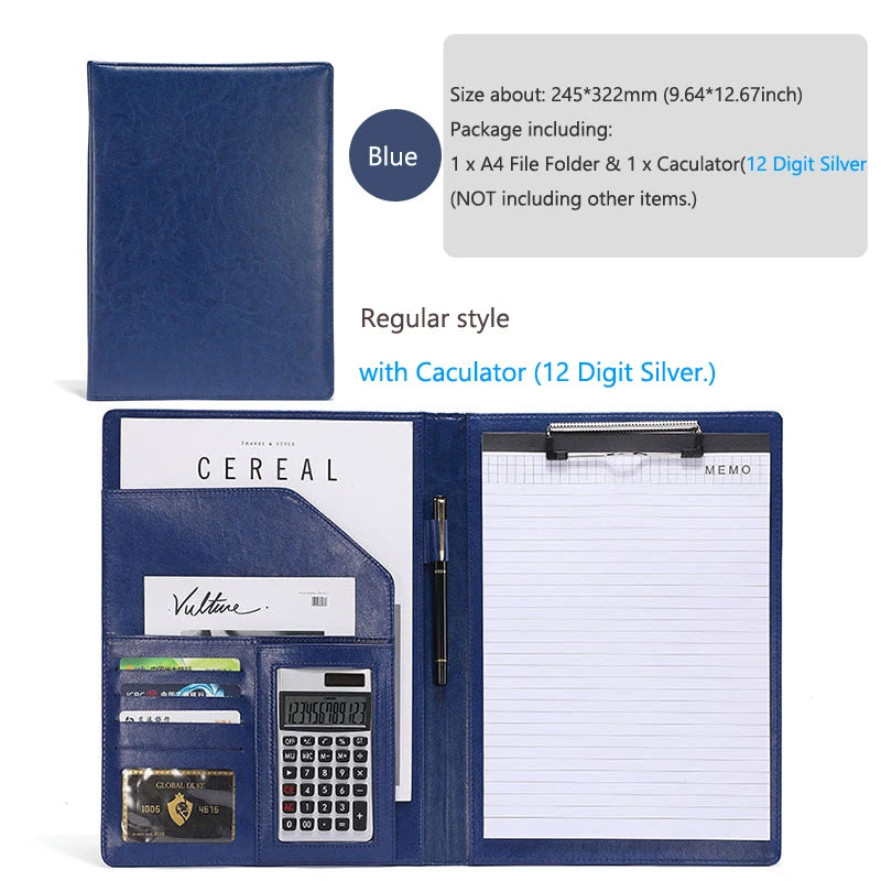 ELMAS Professional PU Leather Portfolio Organizer - Al Masam Stationery LLC