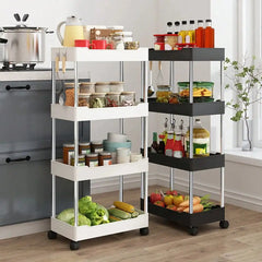 ELMAS 1pcs 3/4 Tier Rolling Utility Cart Storage Shelf - Al Masam Stationery LLC