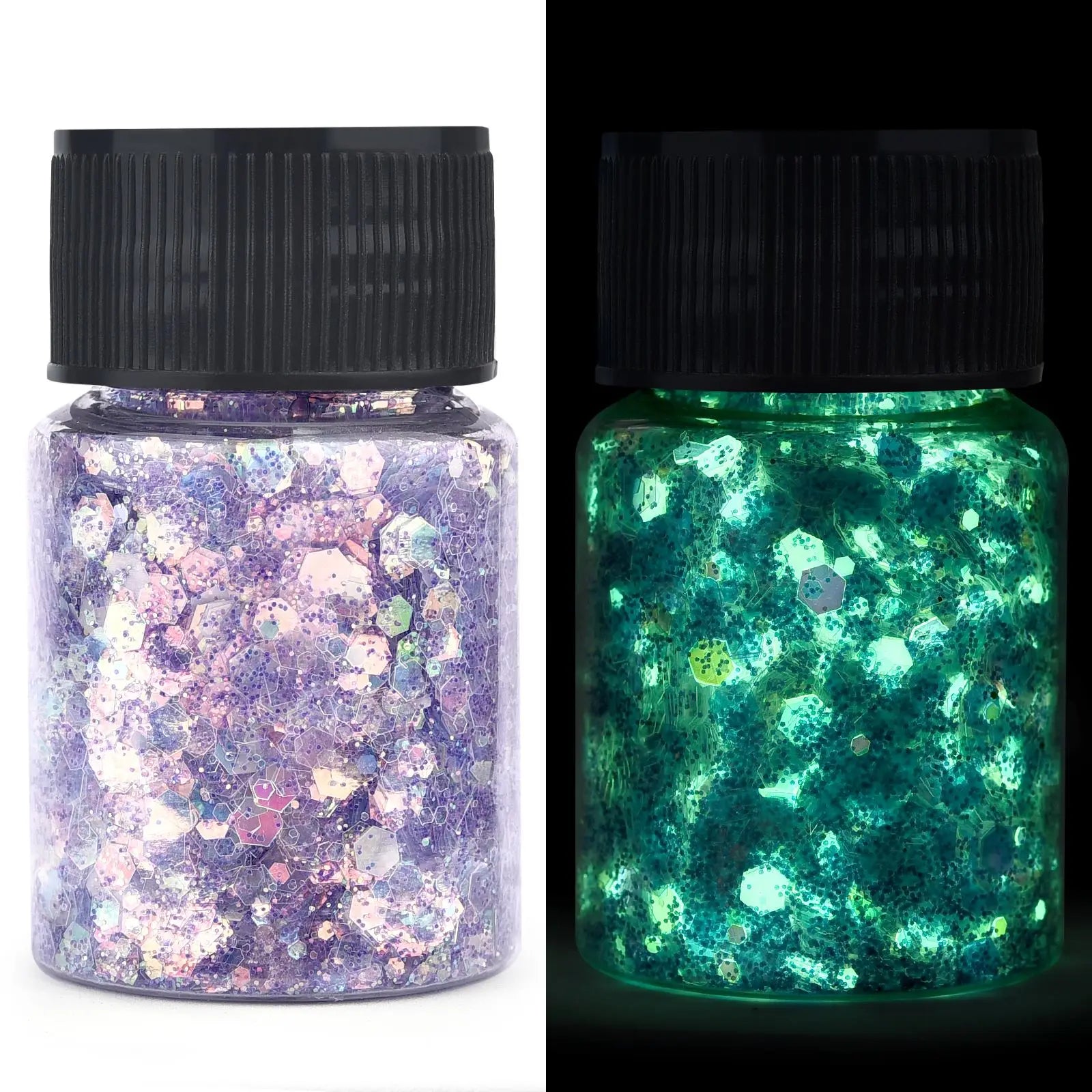 ELMAS Glow-in-the-Dark Glittering Hexagon Resin Pigment - Al Masam Stationery LLC