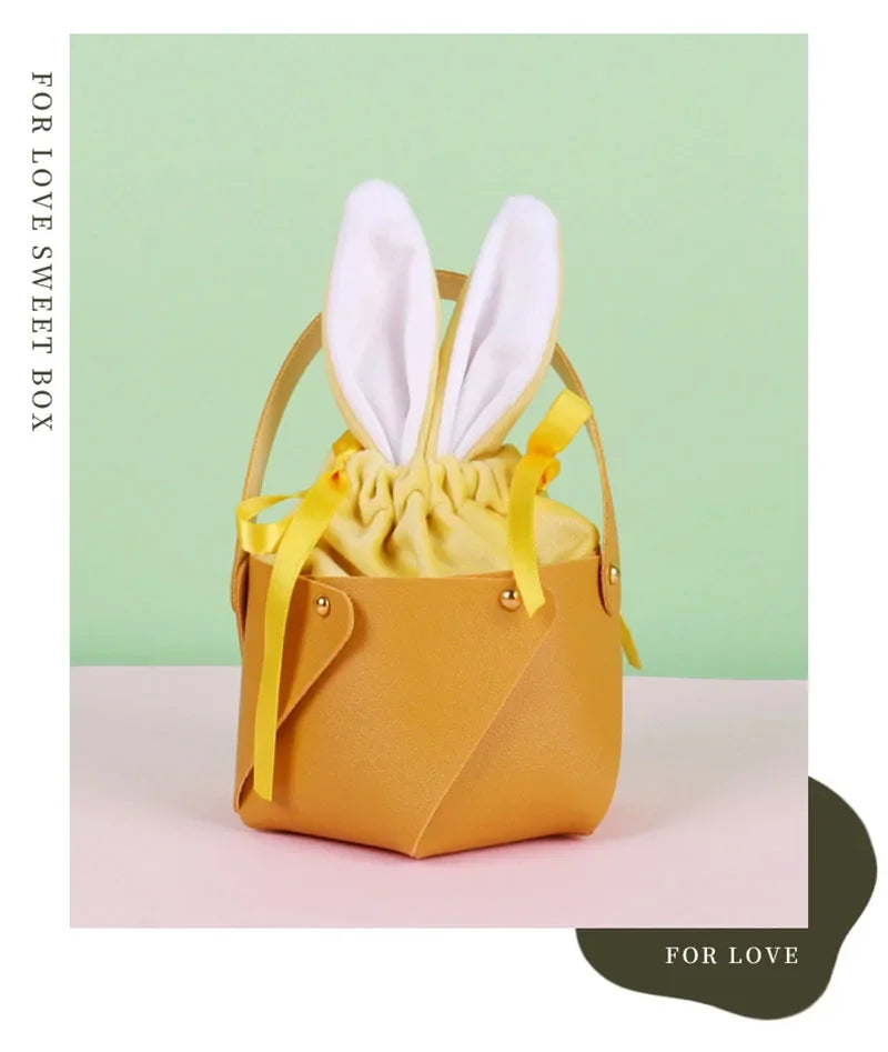 ELMAS Rabbit Leather Gift Bags For Easter Party Decor - Al Masam Stationery LLC