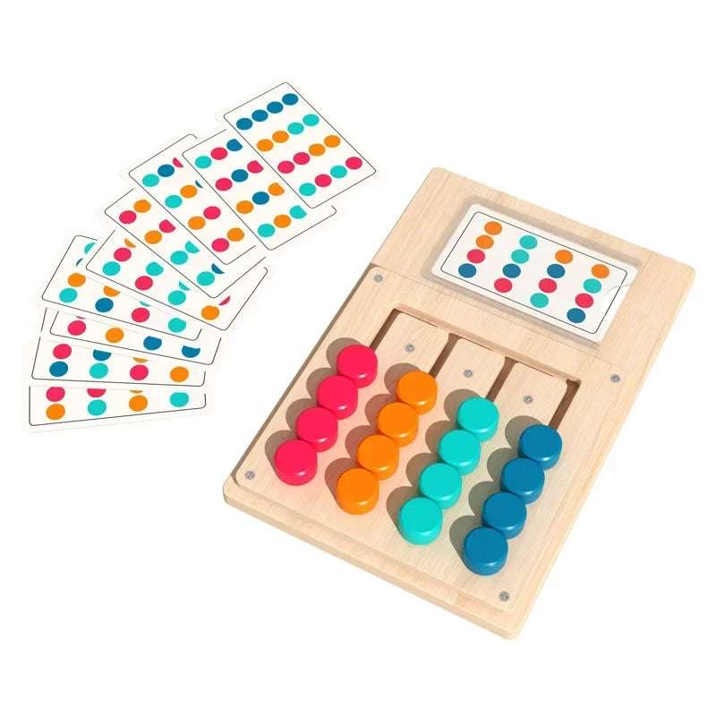 ELMAS Montessori Wooden Color Shape Matching Game Board - Al Masam Stationery LLC