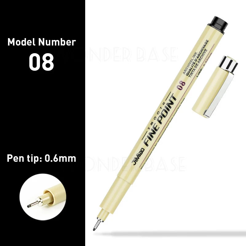 ELMAS 12 Nib Micron Ink Markers for Precision Art - Al Masam Stationery LLC
