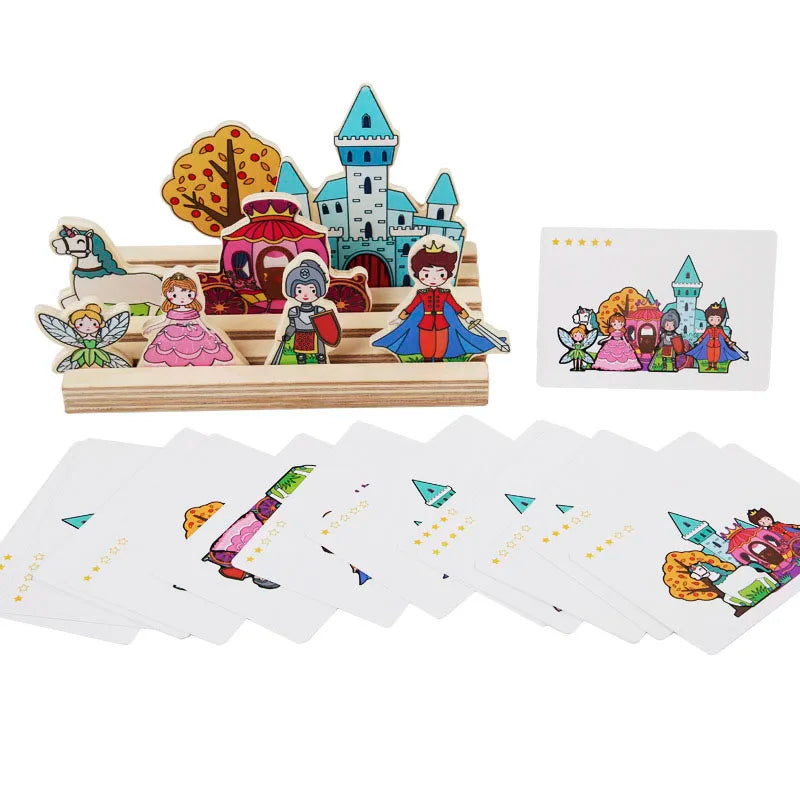 ELMAS Wooden Montessori Logical Thinking Shape Matching Toy - Al Masam Stationery LLC