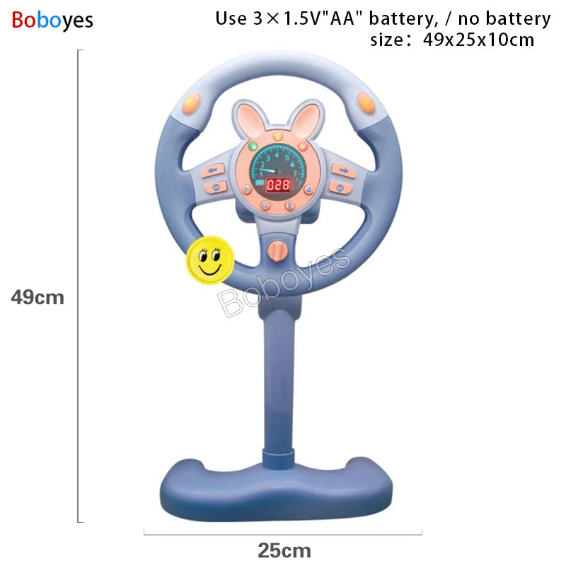 ELMAS Infant Shining Electric Steering Wheel Toy for Kids - Al Masam Stationery LLC