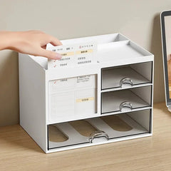 ELMAS Ultimate Desk Organizer with Drawer & Compartment Storage