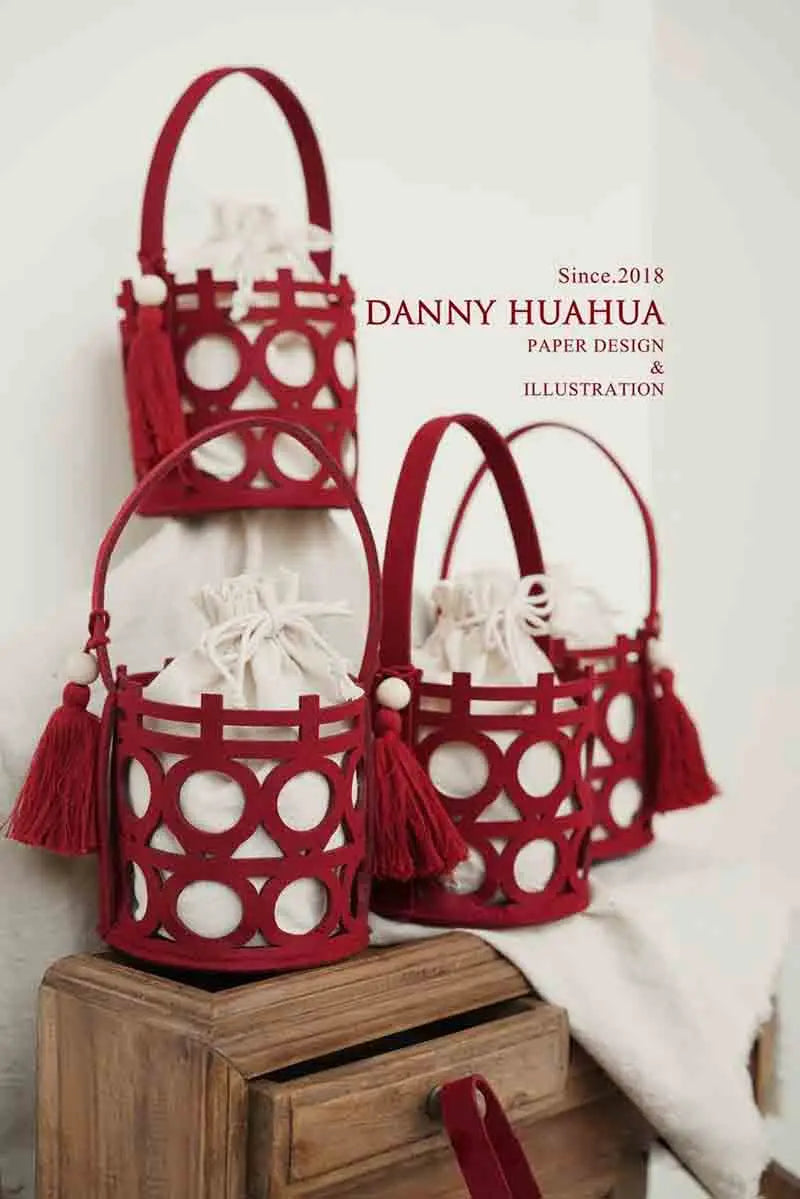 ELMAS Fashionable Hollow Wedding Gift Bag Storage Handbag - Al Masam Stationery LLC