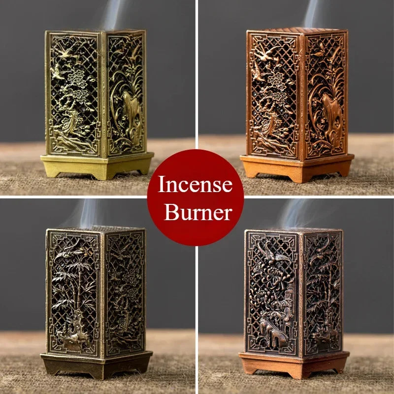 ELMAS Elegant Square Incense Burner for Home Aromatherapy - Al Masam Stationery LLC