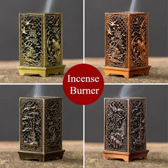 ELMAS Elegant Square Incense Burner for Home Aromatherapy